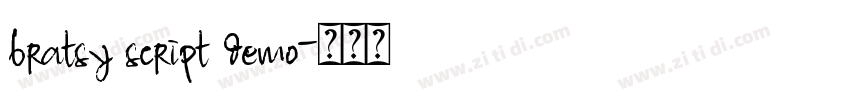 bratsy script demo字体转换